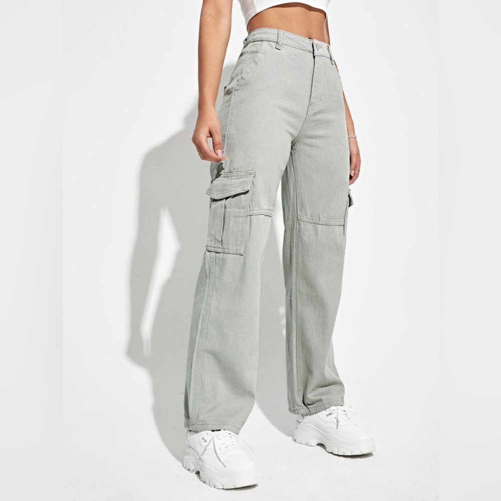 Stradivarius straight leg cargo trousers